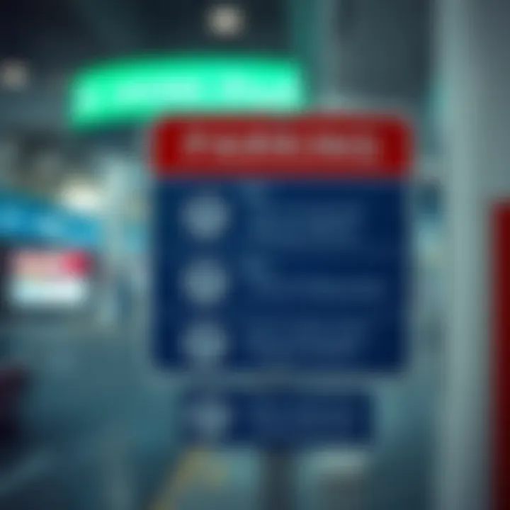 Signage indicating different parking zones in JBR Walk