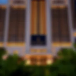 Stunning facade of the Ritz Carlton Residences Dubai