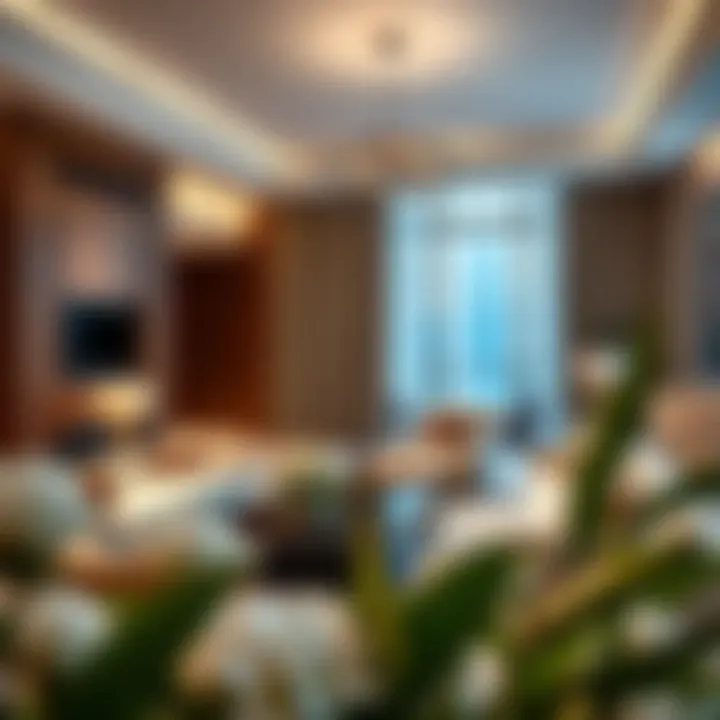 Luxurious living room interior at Ritz Carlton Residences