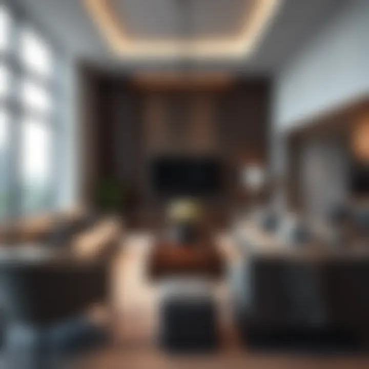 Elegant Living Room Design in Samari Residences Luxurious living room interior featuring elegant furnishings and decor