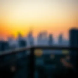 A serene view of Dubai's skyline at dawn, symbolizing the start of sehri