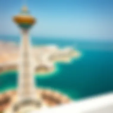 Panoramic view of Al Reem Island with Tamouh Tower as a focal point