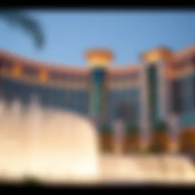 Architectural details of The Pointe Dubai Fountain