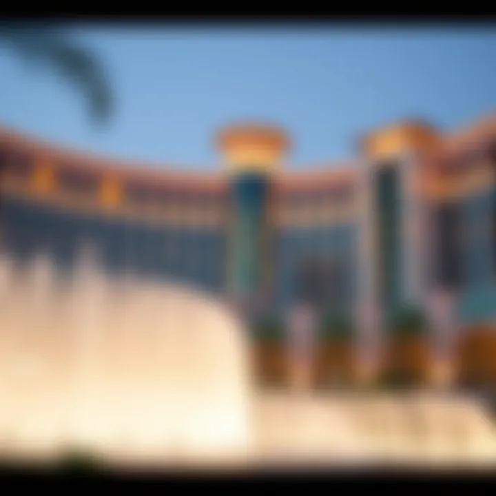 Architectural details of The Pointe Dubai Fountain