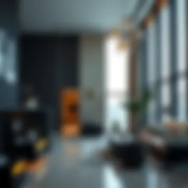 Interior design elements of the Tiger Building highlighting modern aesthetics