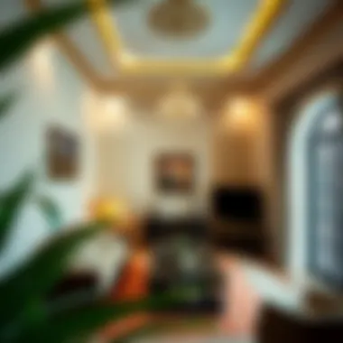 Interior design elements of a traditional house in Dubai