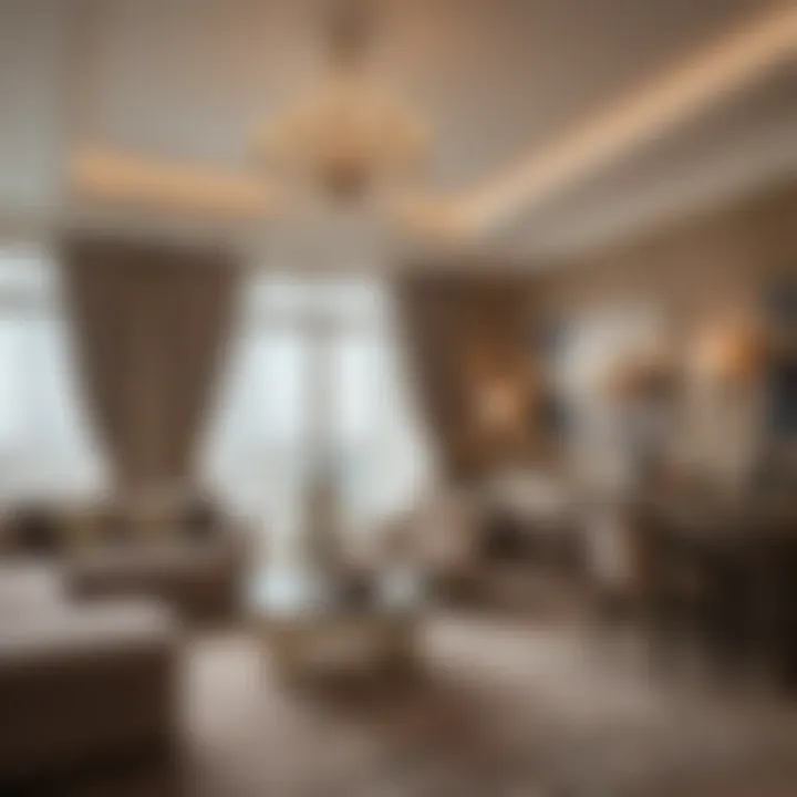 Luxurious suite interior featuring elegant furnishings and decor