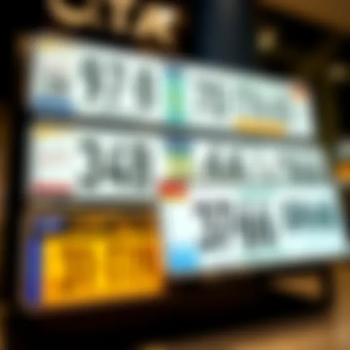 Dubai luxury number plates display