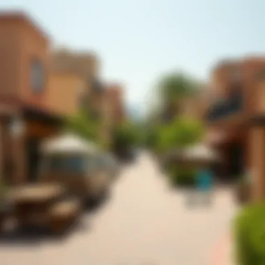 Vibrant neighborhood in Dubai with local amenities