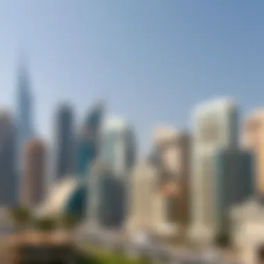 Dubai skyline showcasing diverse architectural styles