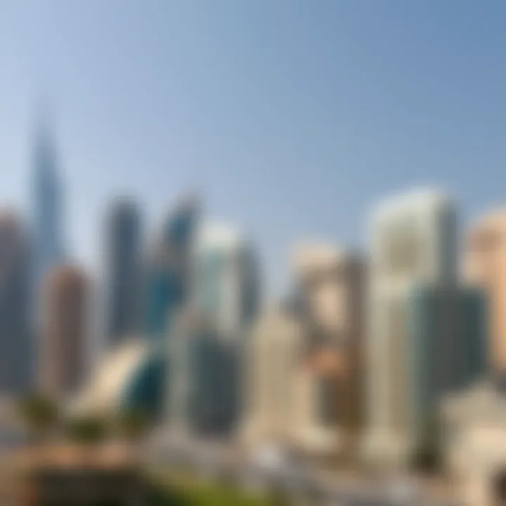 Dubai skyline showcasing diverse architectural styles