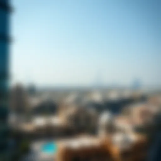Aerial view showcasing diverse Dubai estates and skyline