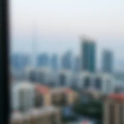 Dubai skyline with residential buildings