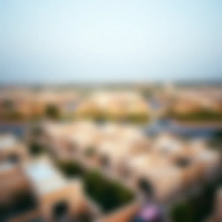 Aerial view of a semi-detached community in Dubai