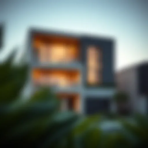 Exterior view of a semi-detached house in Dubai