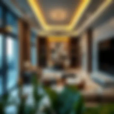 Luxurious interior design elements highlighting modern living spaces in Zubaida Residence